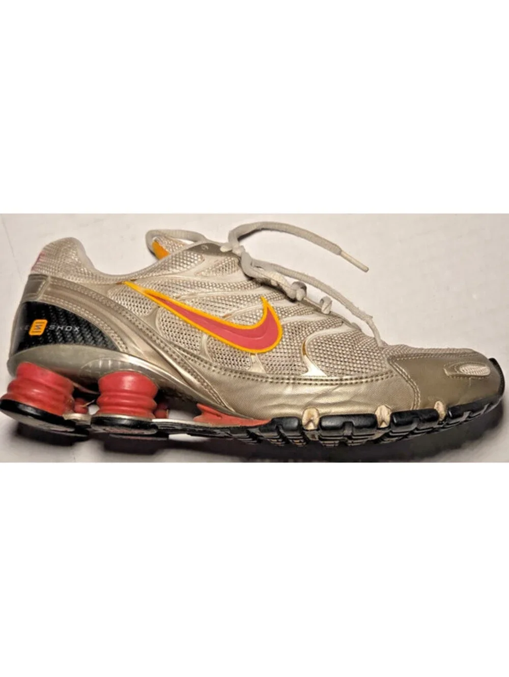 Nike Shox NZ Womens 9 318164-161 Gold Pink Orange 2008 Y2K Shoes